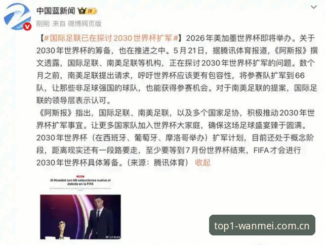 2030世界杯扩军66队深度评测：中国男足的绝佳机会与完美体育观赛体验